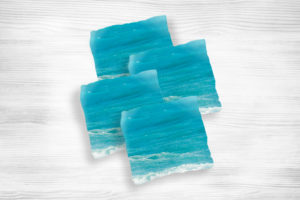 Corn hole bags ocean design