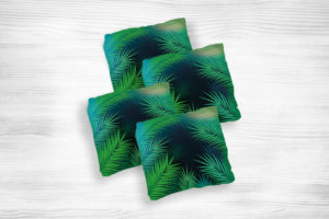 Corn hole bags palms design