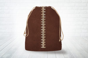 Corn hole bag tote football design