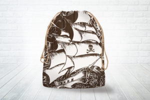 Corn hole bag tote pirate design