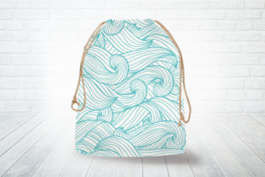 Corn hole bag tote wave design