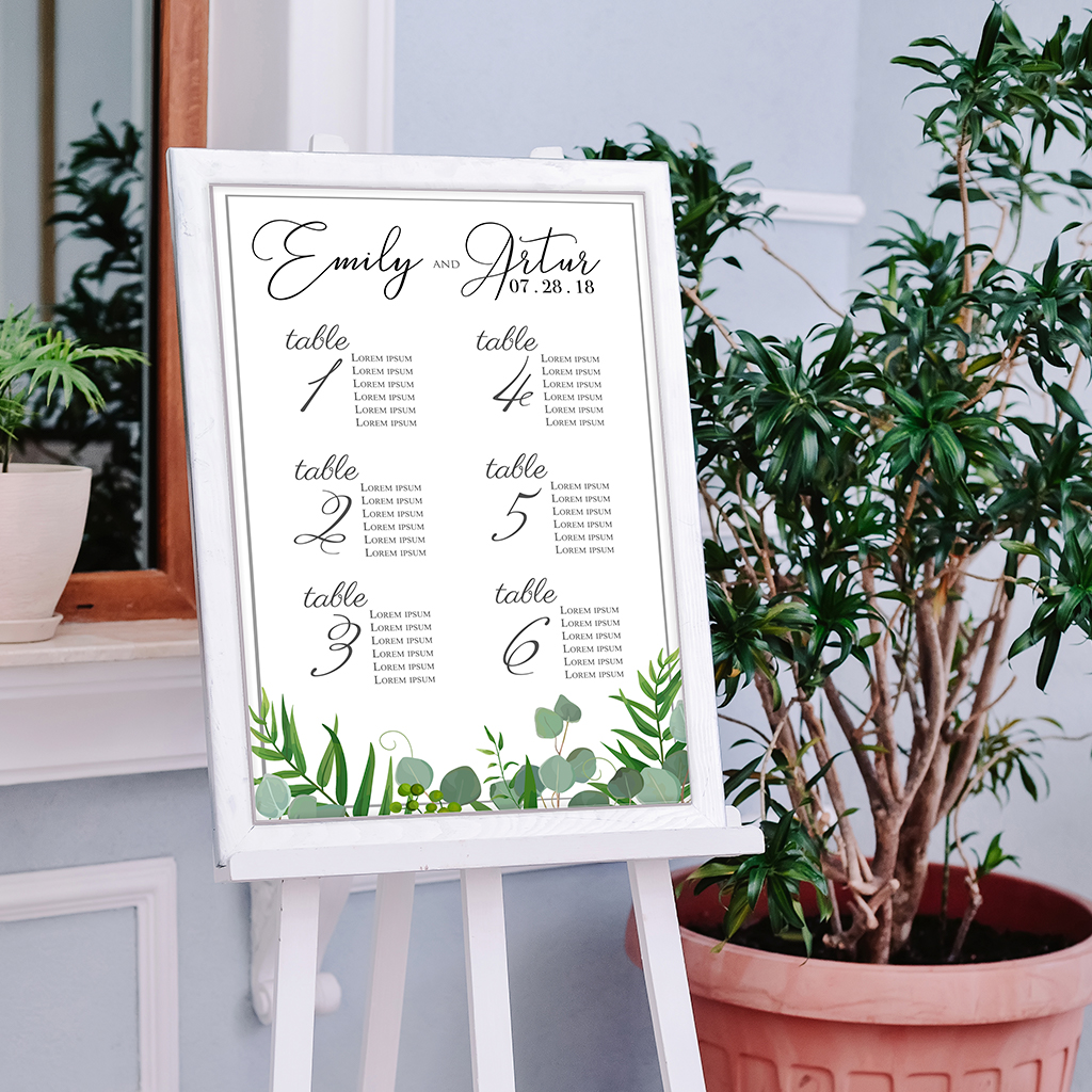 Floral Seating Chart
